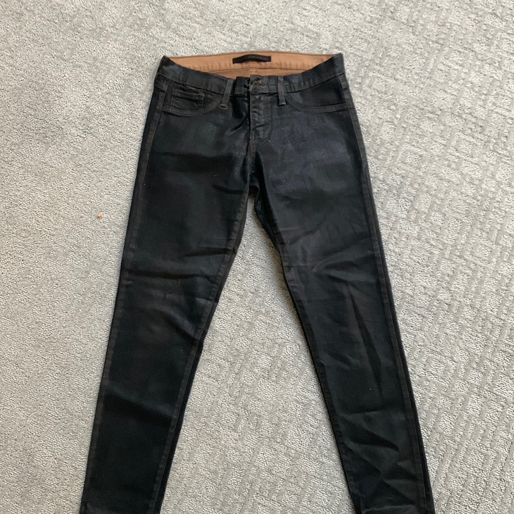 Plastic by gly leather jeans